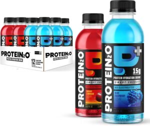Protein2o 15g Whey Protein Isolate Infused Water Plus Caffeine, Sugar Free Energy Drink, Ready To Drink, Gluten Free, Lactose Free, Energy Variety Pack, 16.9 oz Bottle (12 Count)