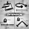 Yes4All Cable Machine Attachment, Tricep Straight Bar, V Bar, LAT Pulldown Attachments/Accessories Load 880lbs for Home Gym