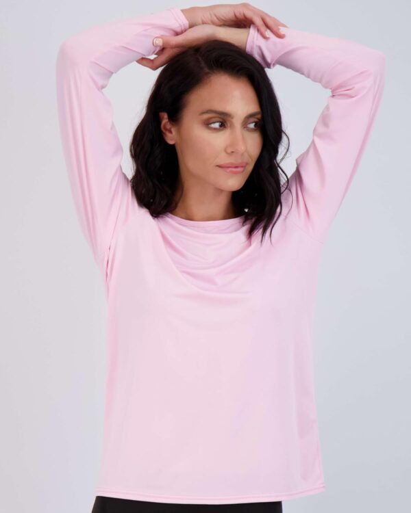 Real Essentials 4 Pack: Women's Dry-Fit Tech Stretch Long-Sleeve Athletic Workout T-Shirt (Available in Plus Size)