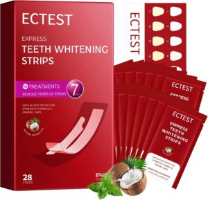 Teeth Whitening Strips for Teeth Sensitive, Professional Teeth Whitening Kit for Coffee Drinker, 28 Teeth Whitener Strips Coconut Flavor, 14 Treatments Easy to Use