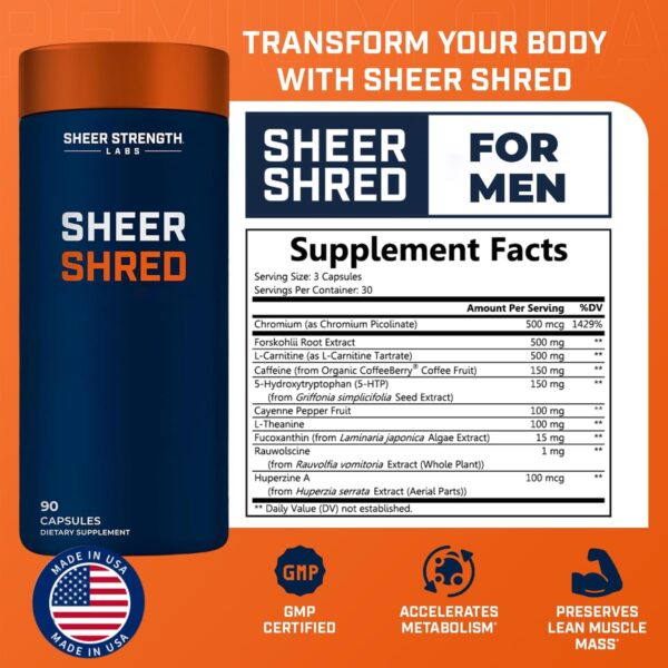 71-Qbw9pPIL._AC_SL1500_.jpg Thermogenic Capsaicin Supplements Premium Supplement for Men, Jitter Free Blend of Capsaicin, Rauwolscine, Forskohlii & L-Carnitine Supplement - 30SV