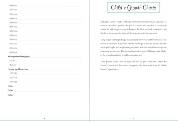 My Child's Health Record Keeper (Log Book)