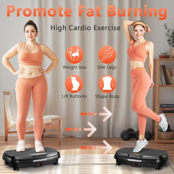 Vibration Plate Exercise Machine DamKee Vibration Plate for Lymphatic Drainage Vibration Plates for Weight Loss Workout Equipment Home Gym Full Body Vibrating Plate