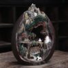 Mountain Waterfall Incense Burner，Backfall Incense Holder River, Incense Falls Meditation Decor for Room with Upgrade Incense Cones and Accessories (2side)