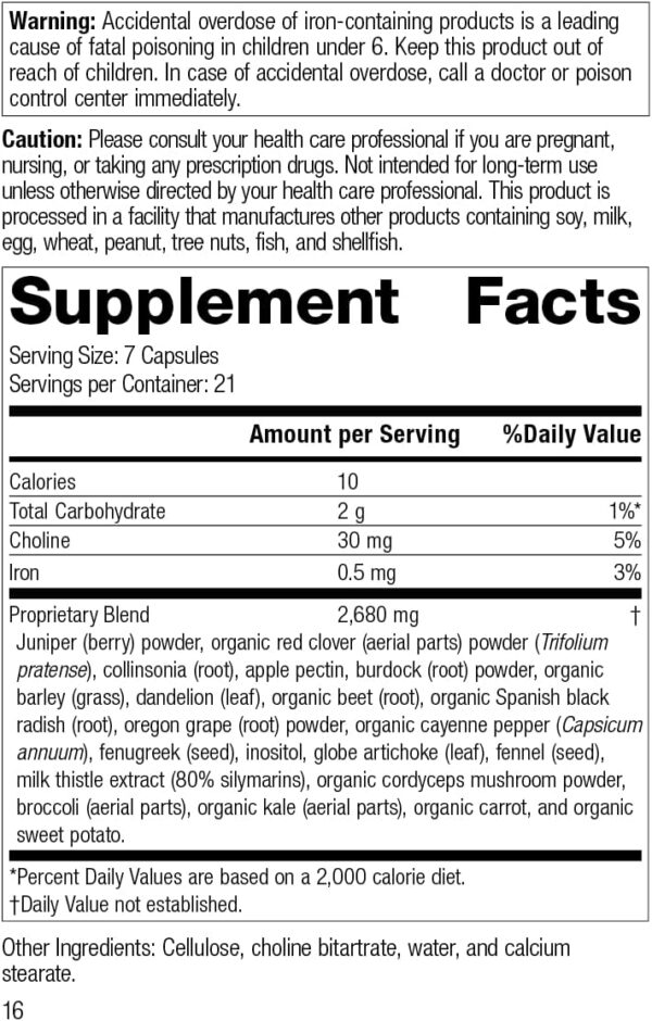 Standard Process SP Cleanse - Whole-Food Based Gallbladder, Kidney & Liver Support - Digestion & Toxin Cleanse with Collinsonia Root, Juniper Berry, Cordyceps Mushroom & More - 150 Caps