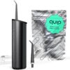 quip Water Flosser with Replacement Tip - Cordless Water Flosser with Adjustable Pressure - Teeth Cleaner Pick with 360 Degree Rotating Replaceable Tip, Rechargeable Water Dental Pick - All-Black