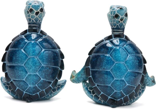 Hodao 2PCS Sea Turtle Yoga Figurines Decoration Summer Meditating Sea Turtle Decor Spring Garden Turtle Crafts Turtle Yoga Figurines for Home Office Decoration Birthday Gifts for Mom, Grandma,Women