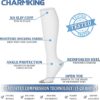 CHARMKING 3 Pairs Open Toe Compression Socks for Women & Men Circulation 15-20 mmHg is Best Support for All Day Wear