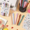 Spakon 60 Pcs Positive Affirmation Ballpoint Pens with 12 Pcs Awesome Reminder Cards Inspirational Self Love Gifts for Employee Coworker Student Office Supplies Mental Health Gifts
