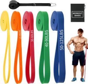 Exercise Bands Resistance Bands for Working Out,Pull Up Bands Set,at Home Workout Equipment,Workout Bands for Men and Women,Stretch Bands for Exercise