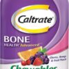 Caltrate Chewables 600 +D3 Plus Minerals Calcium and Vitamin D, Sugar Free, Cherry, Orange and Fruit Punch, 155 count