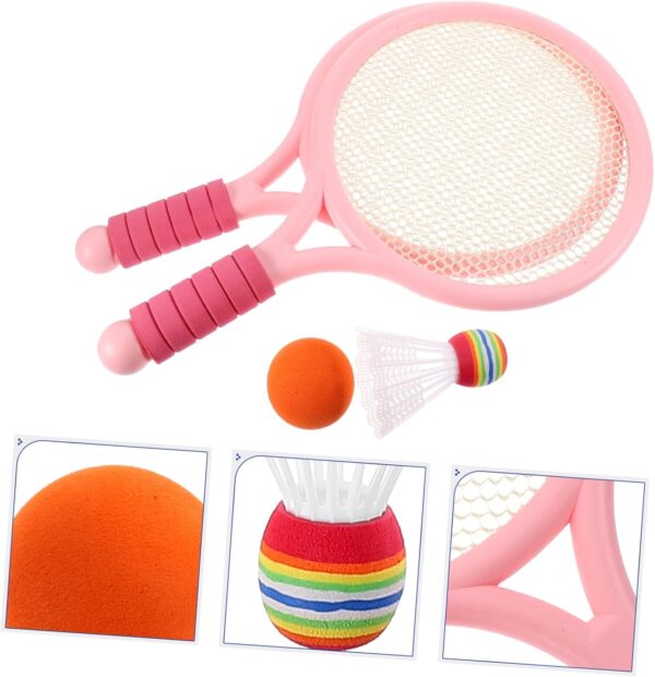 2pcs Pink Cartoon Tennis Racket for Outdoor Fitness Equipment for Fun Racquet for Playing and Engaging Activities Lightweight and Colorful Design