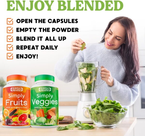 Simply Nature's Promise - Packed with Over 40 Different Fruits & Vegetables - 4 Month Supply- Made with Whole Food Superfoods - with Aloe Vera – 100% Soy Free - 720 Capsules