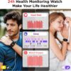 BENIO Smart Watchs for Men Fitness Tracker Pedometer Watch Heart Rate Monitor Android Smart Watch for iPhone Compatible