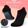SkiBeaut 6 Pairs Non Slip Men Women Socks Unisex Pilates Man Woman Grips Cushion Socks for Yoga Barre Home & Hospital