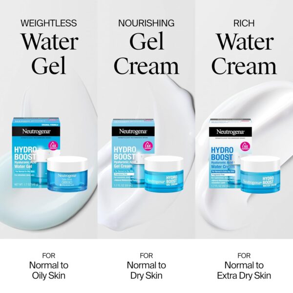 Neutrogena Hydro Boost Water Gel with Signature Fragrance, Hyaluronic Acid Facial Moisturizer for Normal to Oily, Combination Skin, Delivers hydration for Refreshed, Dewy Skin, 1.7 oz