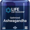 Life Extension Optimized Ashwagandha - Stress management supplement for a healthy stress response, focus, memory, stress relief - vegetarian, gluten-free, non-GMO, 60 capsules