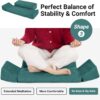 HOMBYS Meditation Cushion Foam Meditation Pillows for Sitting on Floor, Large Yoga Pillow for Adult, Meditation Mat with 2 Knee Cushions and Hip Support-3 Shapes for Different People-Supportive