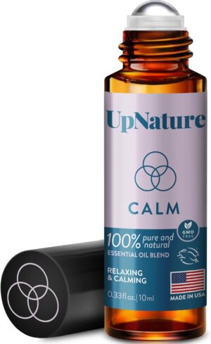 UpNature Calm Essential Oil Roll On - 100% Natural Stress Relief Aromatherapy - Self Care Gifts for Women & Men