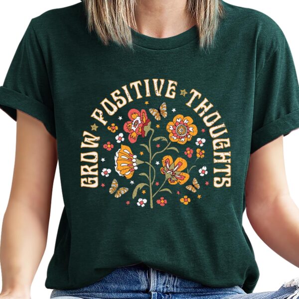 Mental Health Shirts for Women Vintage Flower Tee Shirt Boho Floral T Shirt Wildflower T-Tops Butterfly Tops