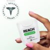 REACH Waxed Dental Floss, Mint, Plaque Remover for Teeth, Shred Resistant, Floss Slides Smoothly, Easy to Use, Waxed, Deep Cleaning Teeth, Oral Care, PFAS Free, for Adults & Kids, 1 Pack, 55 yd