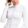 QUEENIEKE Womens Running Jackets Athletic Workout Scrub Jacket Track Full Zip Up Gym for Women Yoga Top