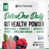 DetoxOne Daily Gut Health Powder for Weight Loss​ | ​Daily Detox Cleanse Supports Normal/Health Digestive Function*| Promotes Detoxification*, Boost Energy​ & Improves Nutrient Absorption