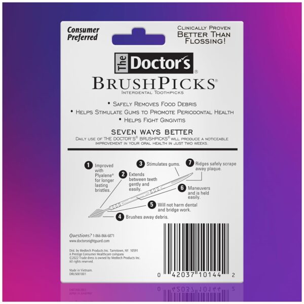 The Doctor's BrushPicks Interdental Toothpicks, 275 Picks