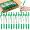 Ctosree Mental Health Awareness Pens Gifts Bulk 12 Style Green Ribbon Retractable Gel Pens Black Ink Mental Health Awareness Accessories Favors Items for Office Charity Stuffers(120 Pcs)