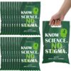 Panelee 100 Pcs Mental Health Awareness Plastic Goody Bags with Handle Know Science No Stigma Mental Health Treat Gift Bag for Party Campaign Support Favor Decoration