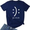 BLACKMYTH Women's T-Shirts Cotton Funny Graphic Design Casual Short Sleeve Top Tees