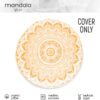 Mandala Life ART Bohemian Yoga Décor Floor Cushion Cover - Insert NOT Included - Round Mediation Pillow Case - Hand Printed Organic Cotton Pouf