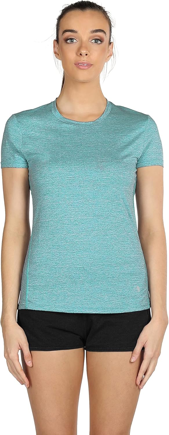 icyzone Workout Running Tshirts for Women - Fitness Athletic Yoga Tops Exercise Gym Shirts (Pack of 3)