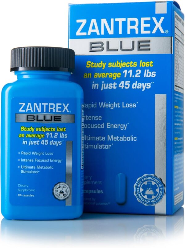 Zantrex Blue - Weight Loss Supplement Pills - Weight Loss Pills - Weightloss Pills - Dietary Supplements for Weight Loss - Lose Weight Supplement - Energy and Weight Loss Pills - 84 Count