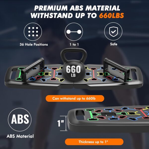 710uY-dNQmL._AC_SL1500_.jpg KUYOU Portable Home Gym Workout Equipment, Push Up Board, Pilates Bar & Fitness Accessories with Resistance Bands for Upper Body Strength Training Full Body Workout at Home