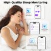 Upgrade Smart Health Ring for Women Men,Waterproof Fitness Ring, Fitness Tracker for Activity Monitoring,Sleep Tracker, No Subscription Fee, Smart Ring for iSO & Android (Black,10#)