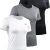 NELEUS Women's 3 Pack Compression Workout Athletic Shirt
