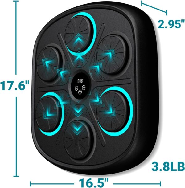 2024 New Model Smart Music Boxing Machine for Adults and Kids, Training Machine with LED Electronic Wall Mounted, Home Indoor Workout Equipment with Premium Boxing Gloves