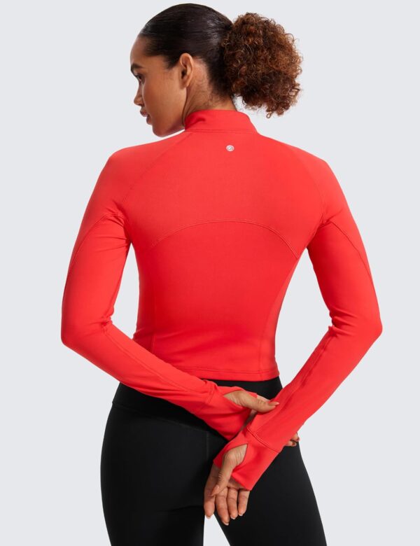 CRZ YOGA Women's Butterluxe Long Sleeve Workout Shirts Half Quarter Zip Sweatshirt Athletic Crop Tops Collared T-Shirts