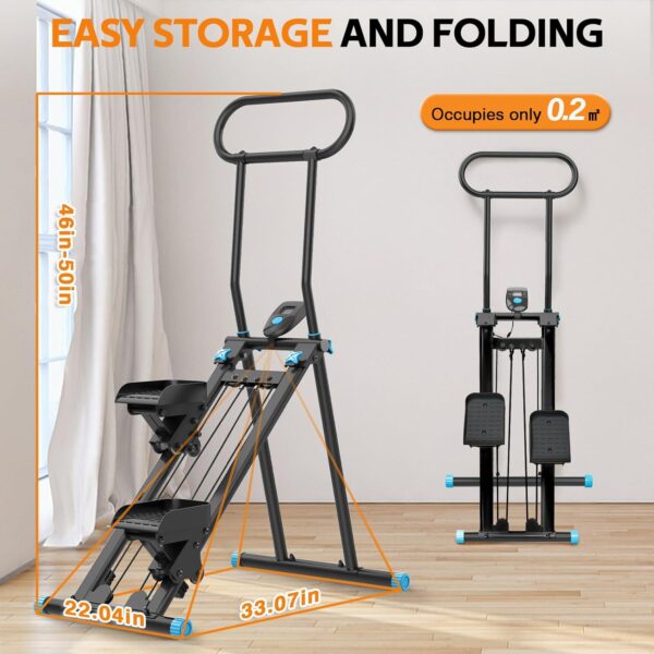 711IRcA98JL._AC_SL1500_.jpg Stair Stepper for Home,Folding Cardio Stair Climber for Full Body Workout,Vertical Climber Exercise Machine with Adjustable Handlebar,300LBS Capacity