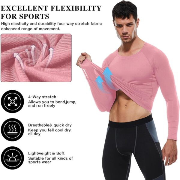 SPVISE 1 or 3 Pack Men's Compression Shirts Long Sleeve Workout Gym T-Shirt Running Top Cool Dry Sports Baselayer Undershirts