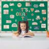 Mental Health Posters It's Okay to Boho Bulletin Board Set Therapy Offices Decor Inspirational Positive Affirmations Accents Psychology Wall Art for School Office Home Classroom Decoration Supply