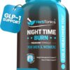 Herbtonics Night Time Weight Supplement with Melatonin to Support Sleep & Metabolism | Melatonin & L-Theanine for Women & Men | Sleep Aid Supplement with GLP-1 Support | 60 Vegan Capsules