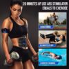 Abs Muscle -Portable Toner - Trainer Workout Equipment for Men Woman Abdomen Home Office Exercise, 10pcs Free Gel Pads
