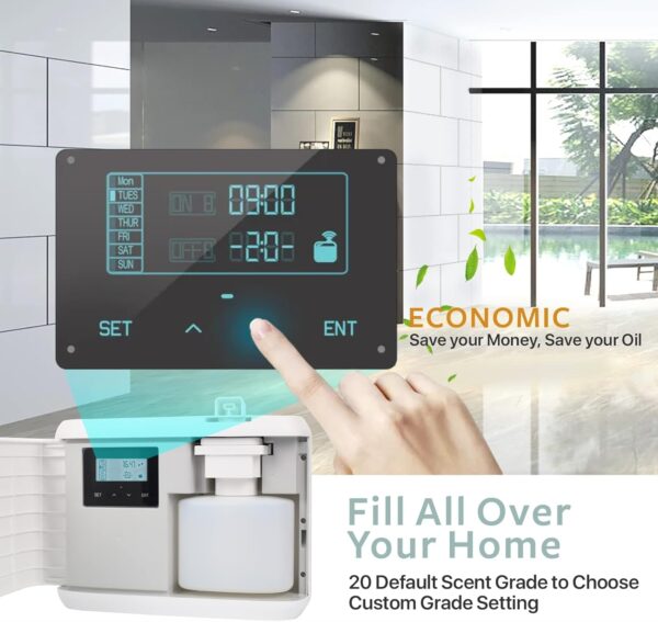 Smart Scent Air Machine Pro for Home, HVAC Scent Diffuser for Essential Oils 850ML, Waterless Aromatherapy Diffuser Cover Up to 4500 Sq.Ft