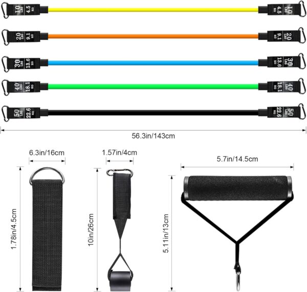 Exercise Bands Resistance Bands Set Strength Training Fitness Bands Workout Bands Resistance Elastic Bands for Exercise