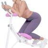Ab Workout Equipment, Ab Machine with Height Adjustable and Stability, Ab Workout Equipment Home Gym Coaster for Stomach at Office with LCD Display-Christmas Gift Choice, Pink