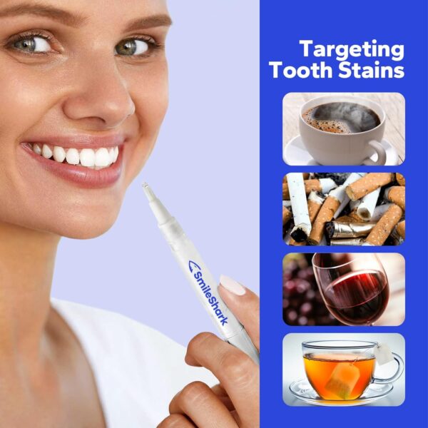 Teeth Whitening Pen (4 Count), No Sensitivity Teeth Whitening Gel, Effective Teeth Whitener, Travel-Friendly Tooth Whitening Pen, Carbamide Peroxide Tooth Bleaching Gel for Adults