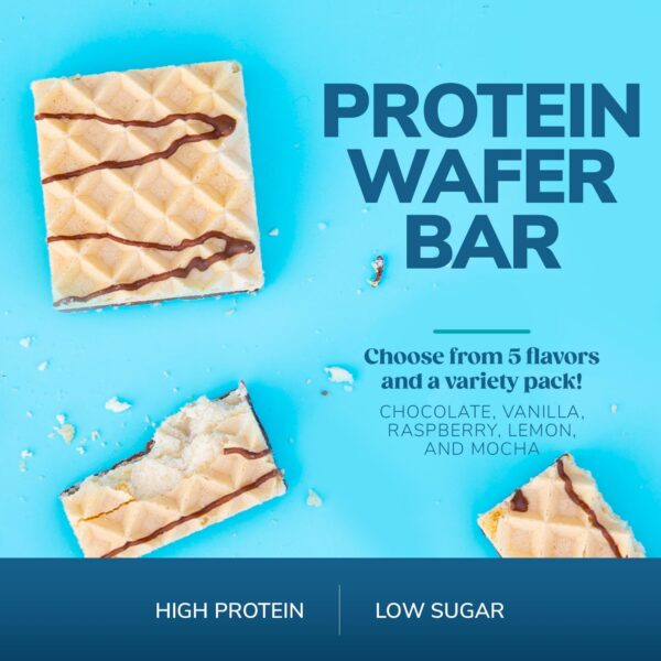 WonderSlim Protein Wafer Snack Bar, Variety Pack, 15g Protein, 5 Flavors, 0mg Cholesterol (5ct)