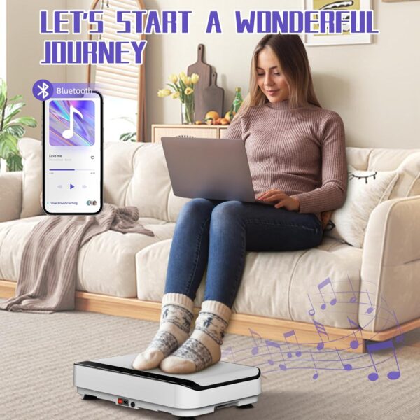 711qw6dBjbL._AC_SL1500_.jpg Vibration Plate Exercise Machine,Bluetooth Power Vibrate Fitness Platform,9 Modes Home Vibration Plate for Lymphatic Drainage,Whole Body Workout Vibrating Equipment for Weight Loss